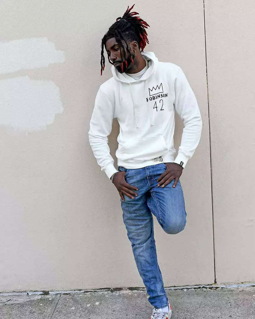 Jackie Robinson #42 Crown Ivory PO Hoody 7 Jackie Robinson #42 Crown Ivory PO Hoody