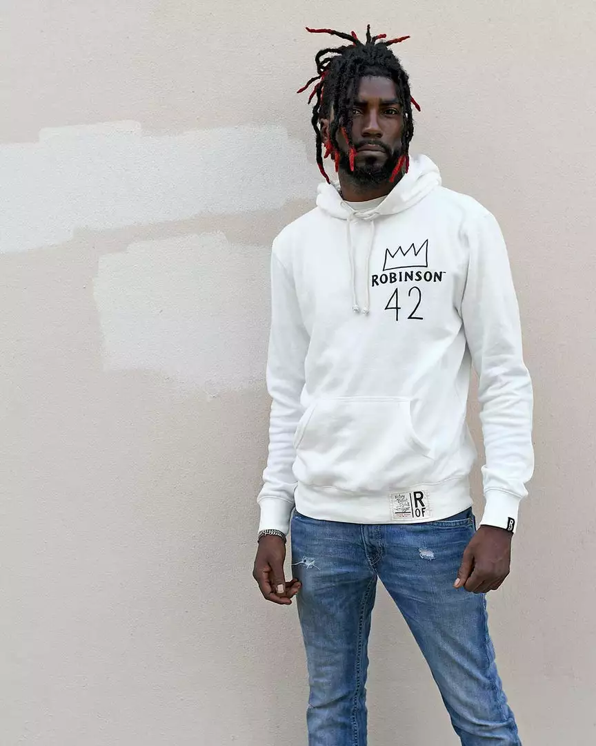 Jackie Robinson #42 Crown Ivory PO Hoody 3 Jackie Robinson #42 Crown Ivory PO Hoody