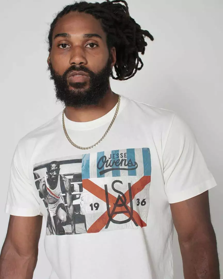 Jesse Owens 1936 Vintage White Tee 8 Jesse Owens 1936 Vintage White Tee