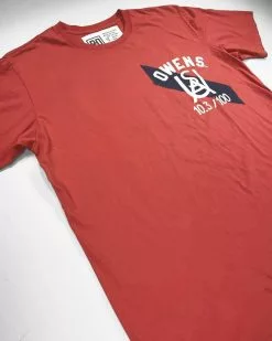 SPORT AND ICON Jesse Owens Ground Breakers Red Tee