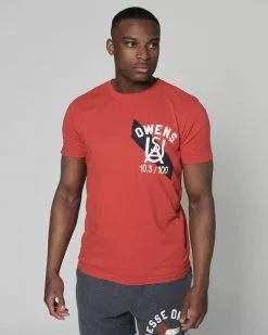 SPORT AND ICON Jesse Owens Ground Breakers Red Tee