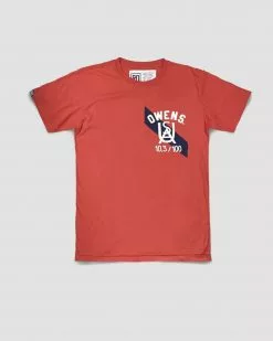 SPORT AND ICON Jesse Owens Ground Breakers Red Tee