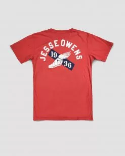 SPORT AND ICON Jesse Owens Ground Breakers Red Tee