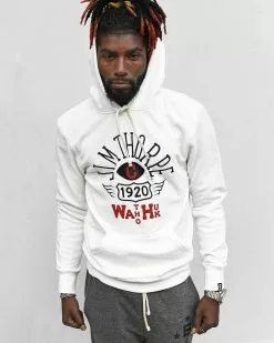 SPORT AND ICON Jim Thorpe 1920 Ivory Pullover Hoody