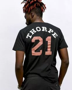 Jim Thorpe #21 Black Tee
