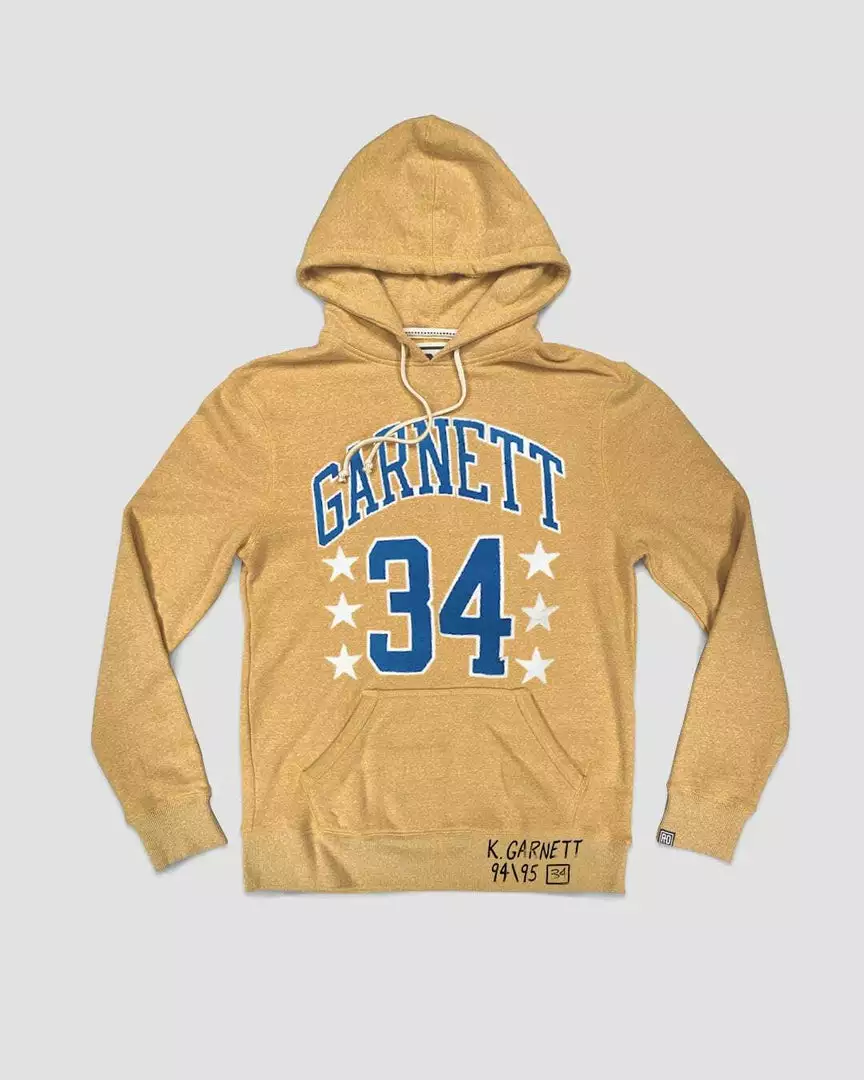 Kevin Garnett 34 Yellow Pullover Hoody 11 Kevin Garnett 34 Yellow Pullover Hoody
