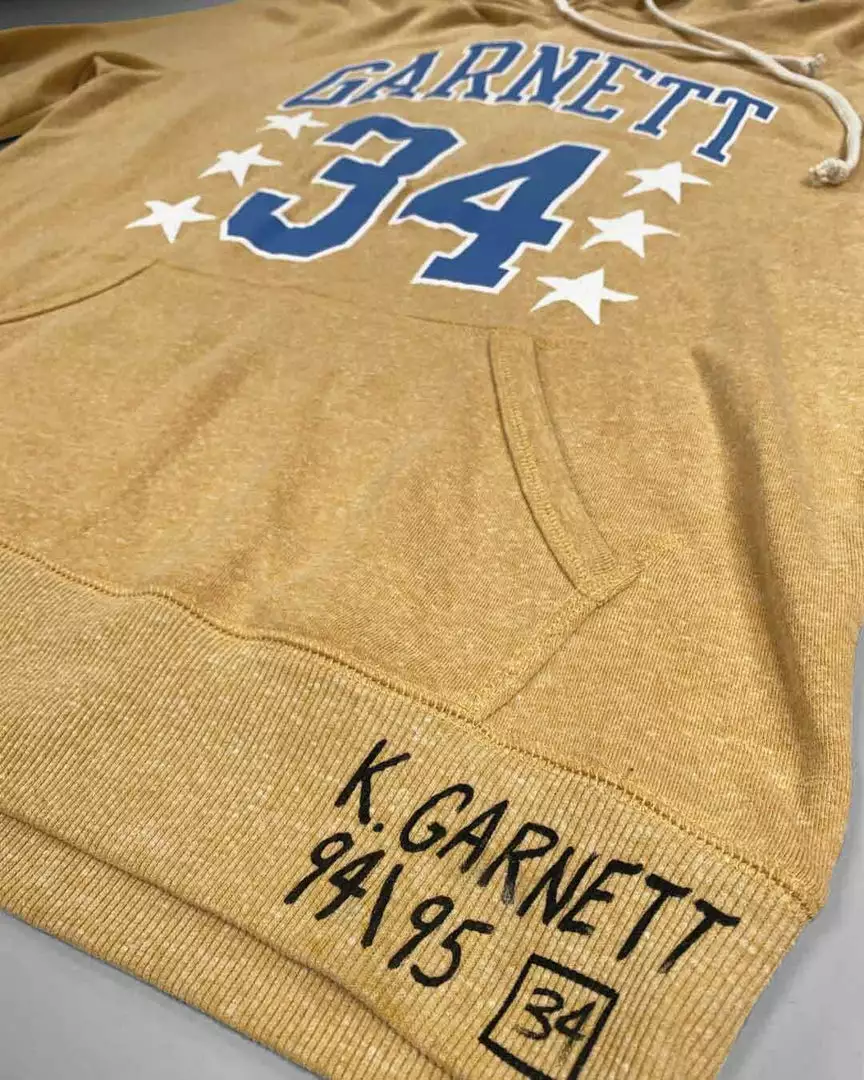 Kevin Garnett 34 Yellow Pullover Hoody 10 Kevin Garnett 34 Yellow Pullover Hoody
