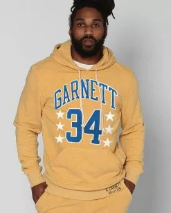 Kevin Garnett 34 Yellow Pullover Hoody