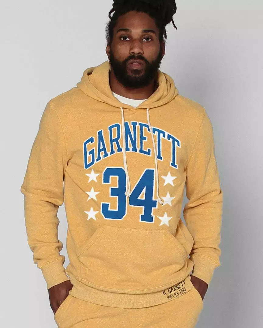 Kevin Garnett 34 Yellow Pullover Hoody 3 Kevin Garnett 34 Yellow Pullover Hoody