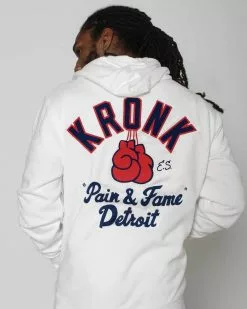 SPORT AND ICON Kronk 'Pain & Fame' Ivory PO Hoody