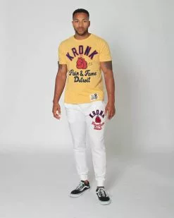 Kronk 'Pain & Fame' Ivory Sweatpants SPORT AND ICON