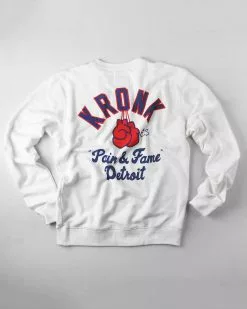 NEW ARRIVALS Kronk 'Pain & Fame' Ivory Sweatshirt