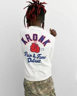 NEW ARRIVALS Kronk 'Pain & Fame' Ivory Sweatshirt