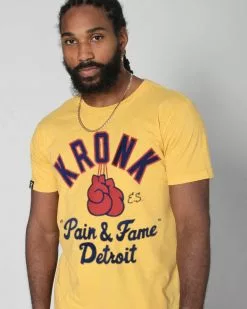 Kronk 'Pain & Fame' Yellow Tee SPORT AND ICON