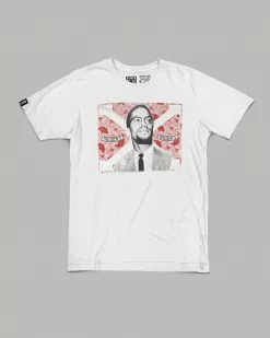 Malcolm X Photo Tribute White Tee SPORT AND ICON
