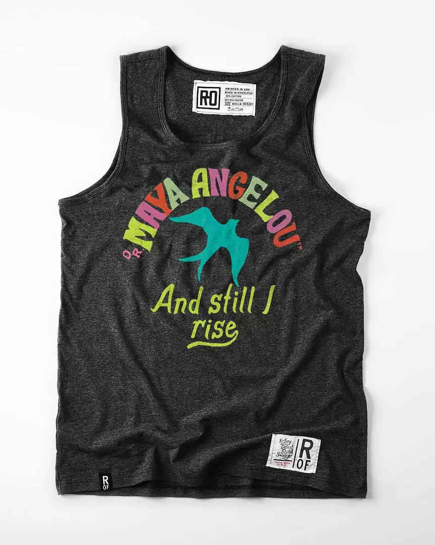 SPORT AND ICON Maya Angelou And Still I Rise Black Tank 10 SPORT AND ICON Maya Angelou And Still I Rise Black Tank
