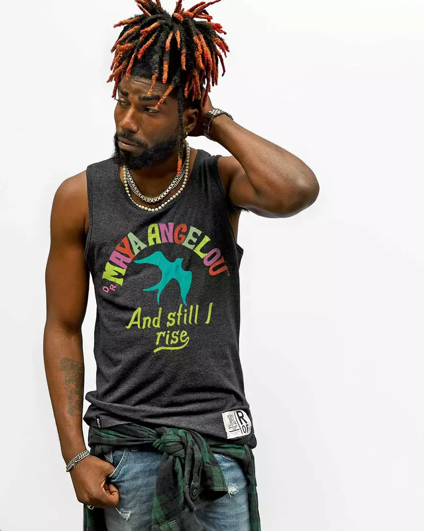 SPORT AND ICON Maya Angelou And Still I Rise Black Tank 6 SPORT AND ICON Maya Angelou And Still I Rise Black Tank