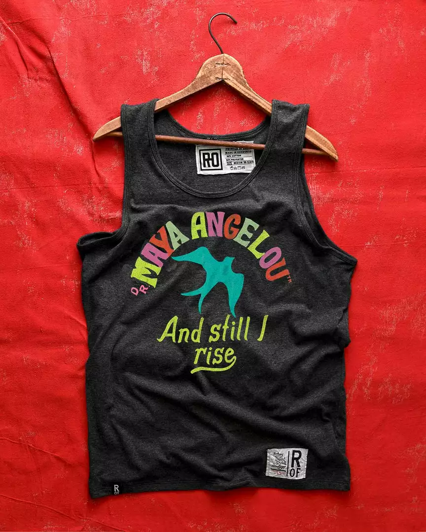 SPORT AND ICON Maya Angelou And Still I Rise Black Tank 4 SPORT AND ICON Maya Angelou And Still I Rise Black Tank