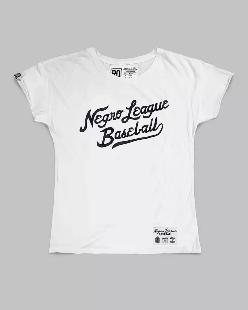 NLB Negro League Baseball Script Women's Tee SPORT AND ICON 9 NLB Negro League Baseball Script Women's Tee SPORT AND ICON