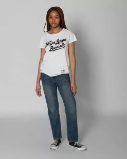 NLB Negro League Baseball Script Women's Tee SPORT AND ICON 13 NLB Negro League Baseball Script Women's Tee SPORT AND ICON