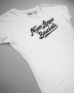 NLB Negro League Baseball Script Women's Tee SPORT AND ICON 14 NLB Negro League Baseball Script Women's Tee SPORT AND ICON