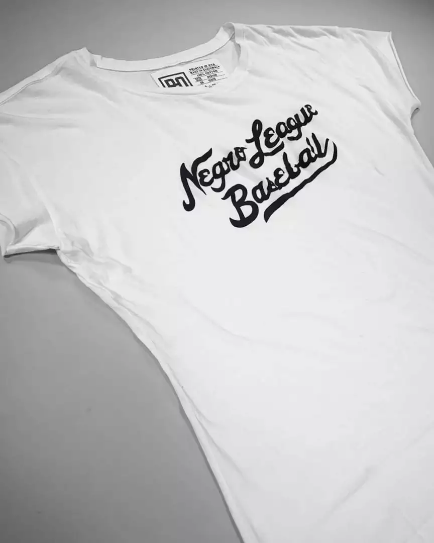 NLB Negro League Baseball Script Women's Tee SPORT AND ICON 8 NLB Negro League Baseball Script Women's Tee SPORT AND ICON