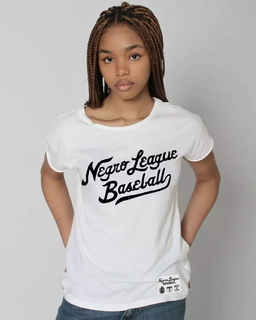 NLB Negro League Baseball Script Women's Tee SPORT AND ICON 3 NLB Negro League Baseball Script Women's Tee SPORT AND ICON