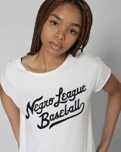 NLB Negro League Baseball Script Women's Tee SPORT AND ICON