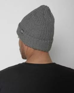 NLB Script Chunky Knit Grey Beanie