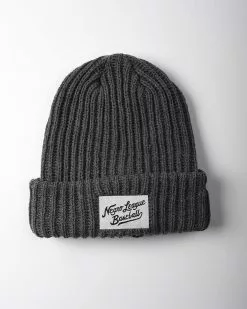 NLB Script Chunky Knit Grey Beanie