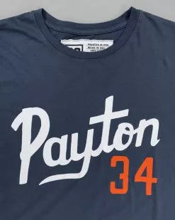 Walter Payton Payton Script Navy Tee 18 Walter Payton Payton Script Navy Tee