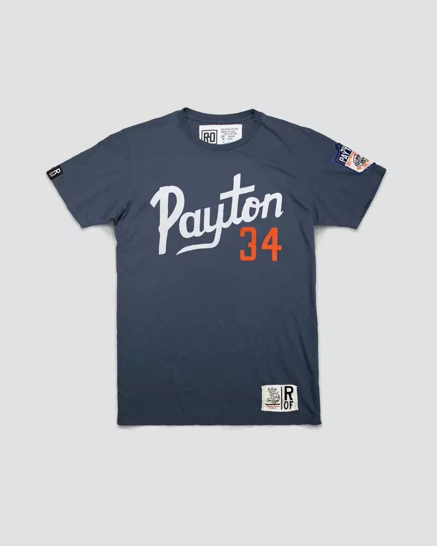 Walter Payton Payton Script Navy Tee 12 Walter Payton Payton Script Navy Tee