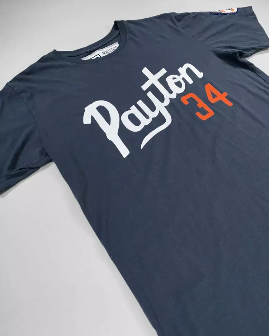 Walter Payton Payton Script Navy Tee 11 Walter Payton Payton Script Navy Tee