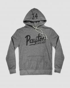 Walter Payton Payton Script Super Soft Grey PO Hoody SPORT AND ICON