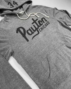 Walter Payton Payton Script Super Soft Grey PO Hoody SPORT AND ICON