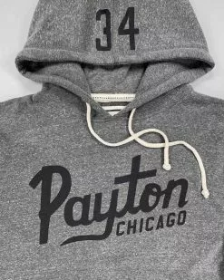 Walter Payton Payton Script Super Soft Grey PO Hoody SPORT AND ICON