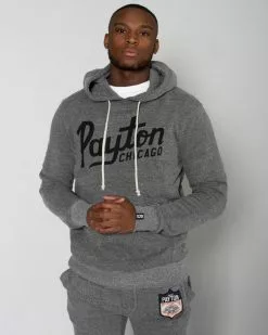 Walter Payton Payton Script Super Soft Grey PO Hoody SPORT AND ICON