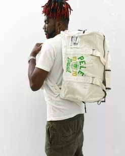 NEW ARRIVALS Pelé Brasil #10 Ivory Duffle Bag