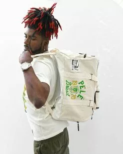 NEW ARRIVALS Pelé Brasil #10 Ivory Duffle Bag