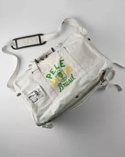 NEW ARRIVALS Pelé Brasil #10 Ivory Duffle Bag