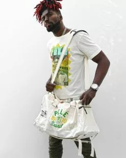 NEW ARRIVALS Pelé Brasil #10 Ivory Duffle Bag