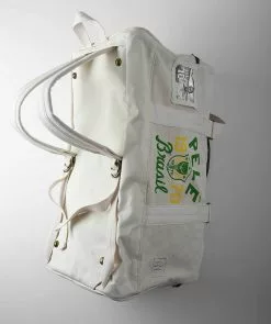 NEW ARRIVALS Pelé Brasil #10 Ivory Duffle Bag