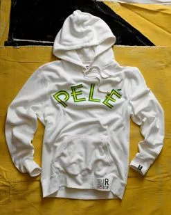 NEW ARRIVALS Pelé Brasil #10 Ivory Pullover Hoody