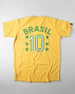 NEW ARRIVALS Pelé Brasil #10 Yellow Tee