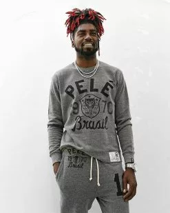 Pelé Brasil Grey Sweatshirt NEW ARRIVALS