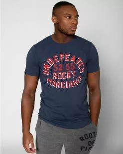 SPORT AND ICON Rocky Marciano Undefeated Navy Tee