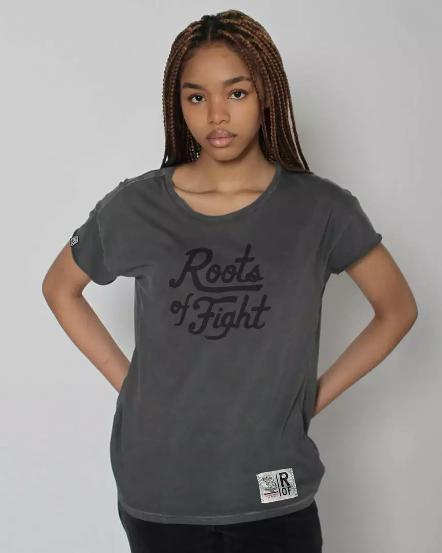 ROF COLLECTION ROF Women's Grey Tee 3 ROF COLLECTION ROF Women's Grey Tee