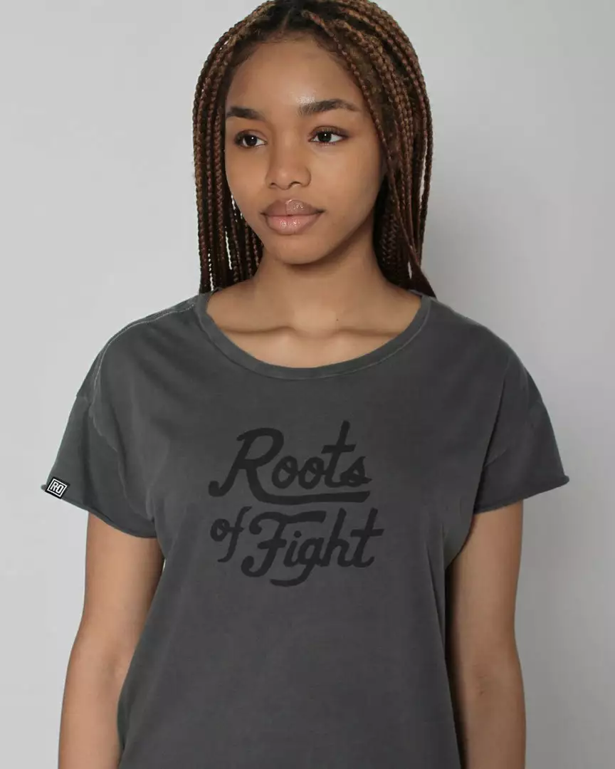ROF COLLECTION ROF Women's Grey Tee 5 ROF COLLECTION ROF Women's Grey Tee