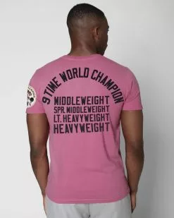 Roy Jones Jr. 9x Champion Pink Tee SPORT AND ICON