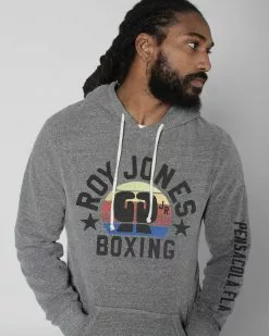 SPORT AND ICON Roy Jones Jr. Boxing Grey Pullover Hoody